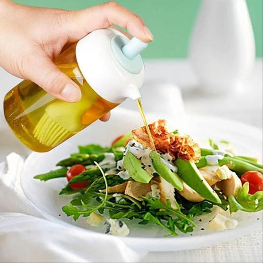 π§΄π³ 2-in-1 Oil Dispenser Bottle with Silicone Brush β Smart Cooking Made Easy!