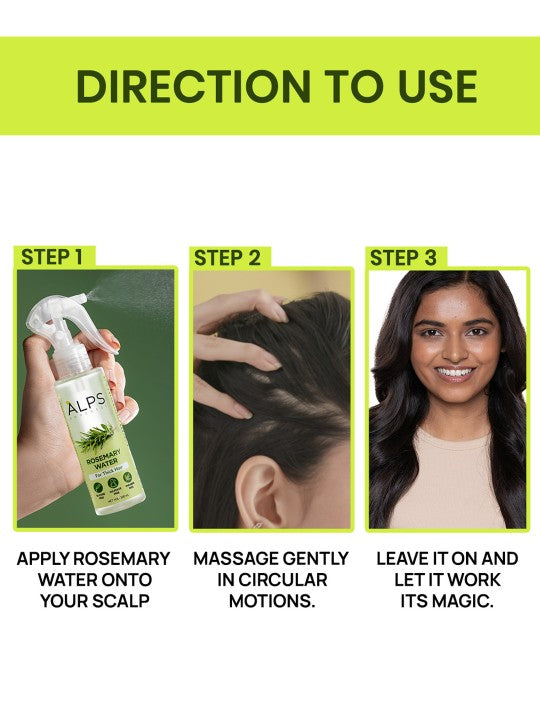 Rosemary Water Hair Spray for Hair Regrowth – Pack of 3 (100 ml each)