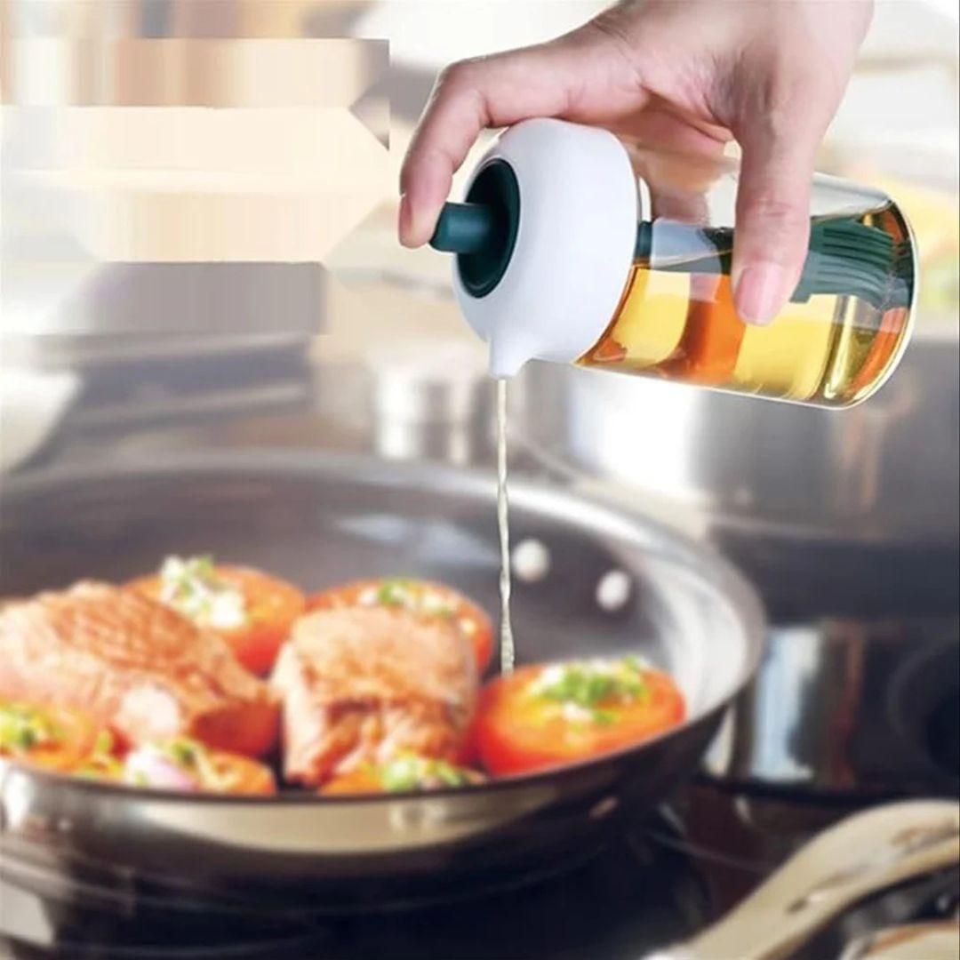 🧴🍳 2-in-1 Oil Dispenser Bottle with Silicone Brush – Smart Cooking Made Easy!