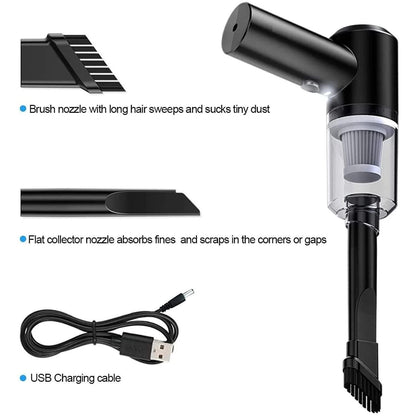 Portable Vacuum Cleaner & Air Duster Wireless : 2-in-1 Cleaning Power in Your Pocket!