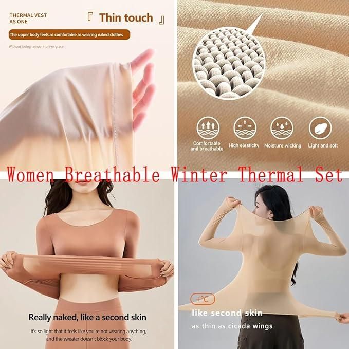 High Elastic Ultra-Thin Base Layer Thermal Inner Topwear Set of 2