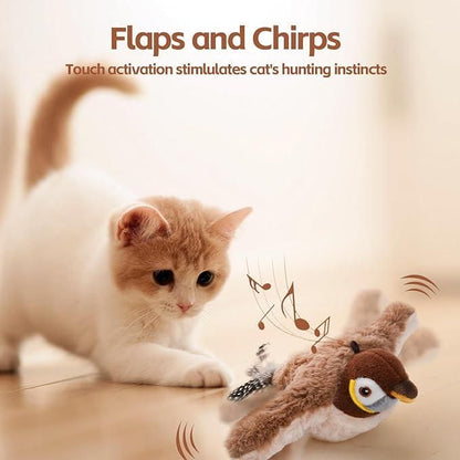 🐦 Simulation Sparrow Cat Toy – Flap, Chirp & Play All Day! 🐾