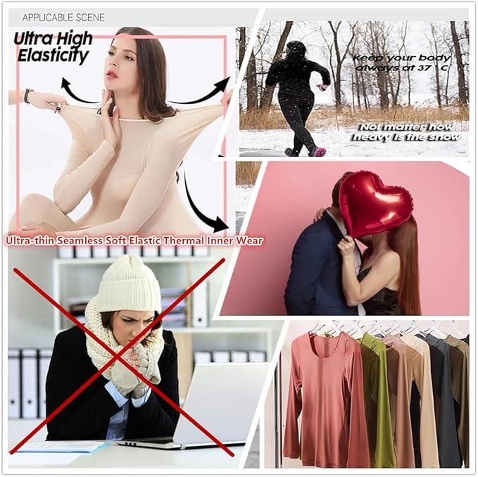 High Elastic Ultra-Thin Base Layer Thermal Inner Topwear Set of 2