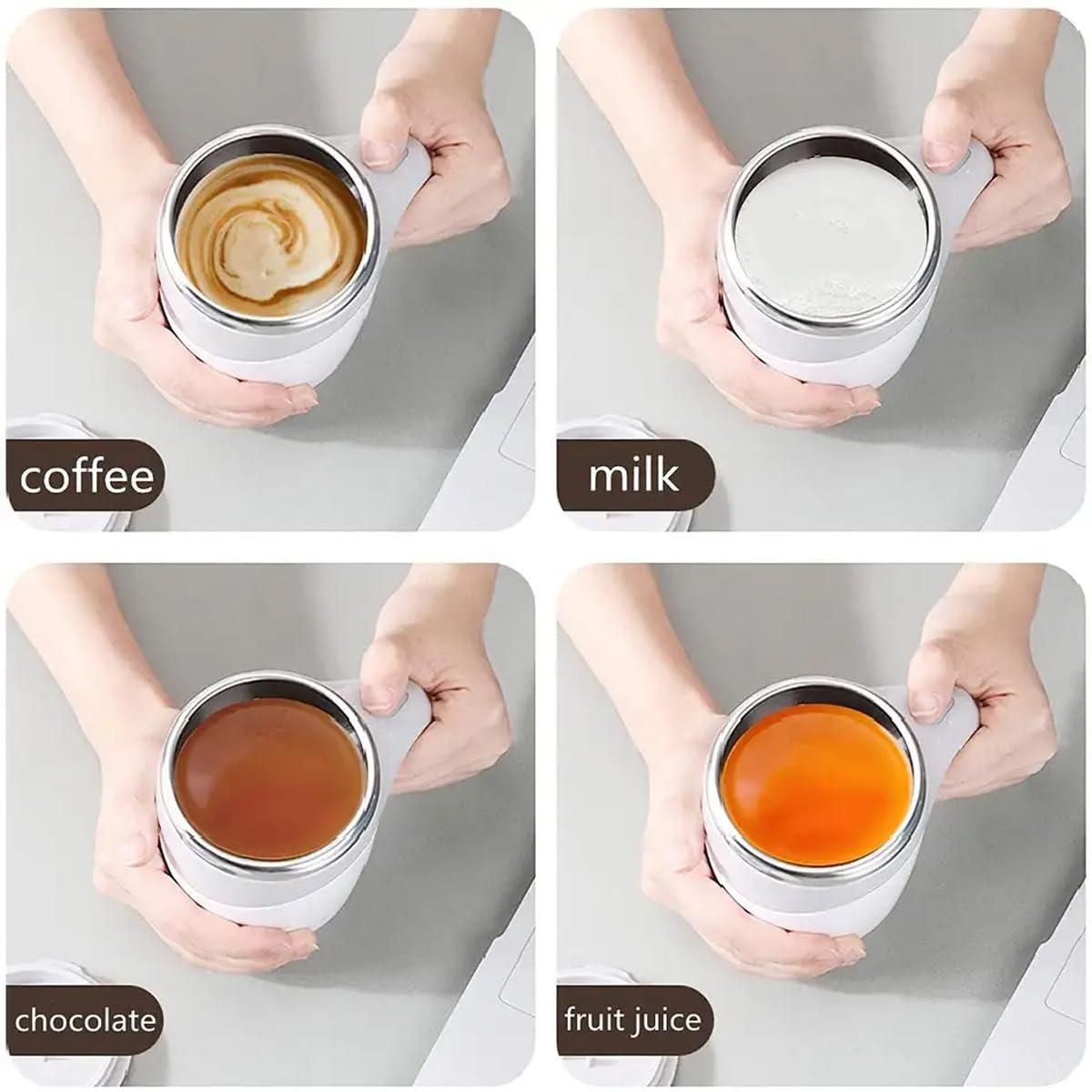 FLECPSNRG Self-Stirring Magnetic Coffee Mug – ☕🔄 Smart Sips, Anywhere!